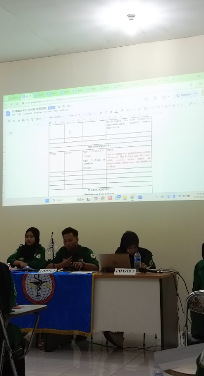 Untuk mengesahkan Program kerja satu periode HIMAFARSI UNW adakan MUBES (Musyawarah Basar)